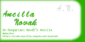 ancilla novak business card